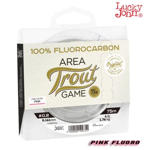 Lucky John Fluorocarbon- Area Trout Game -Pink -75m
